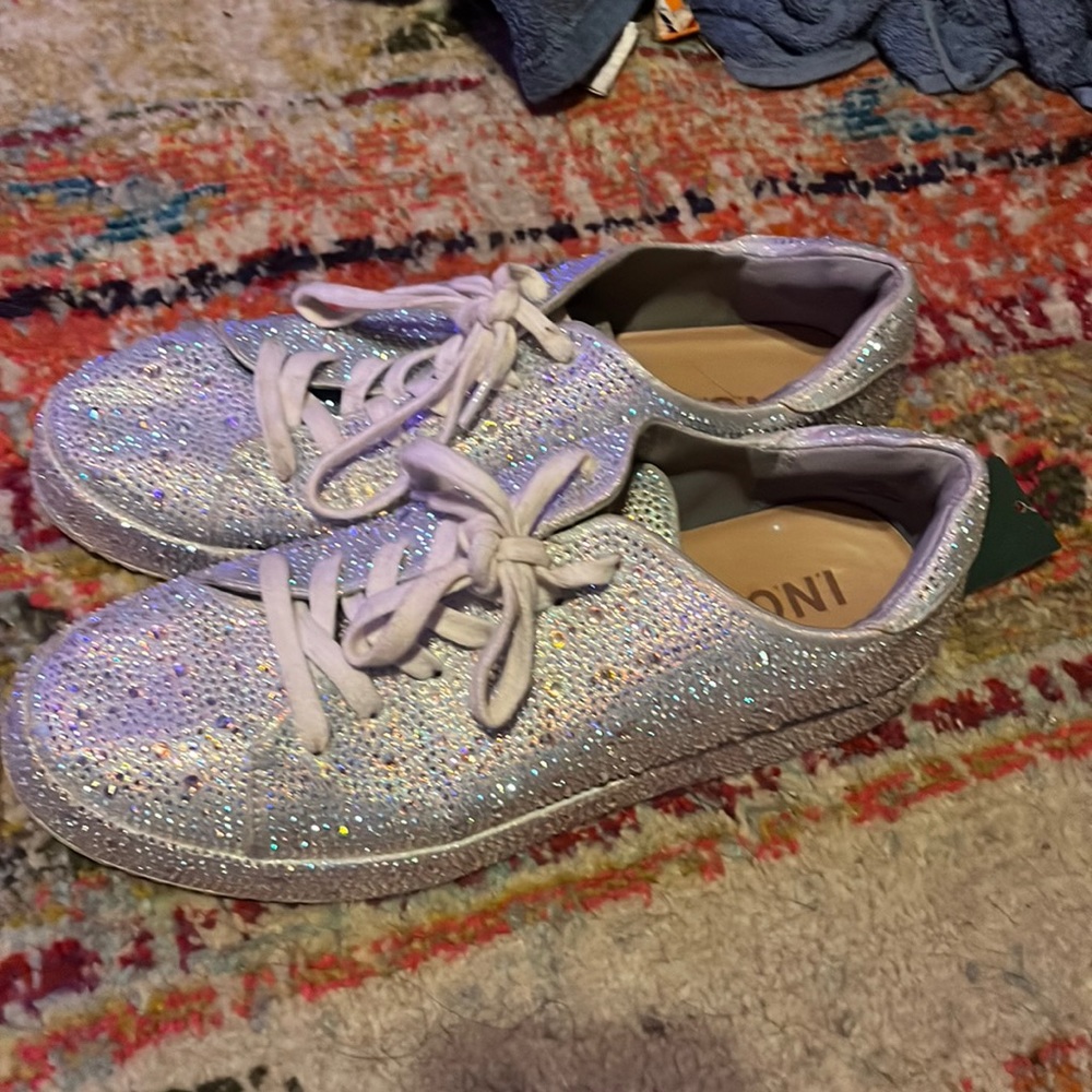 Sparkly rhinestone tennis shoes